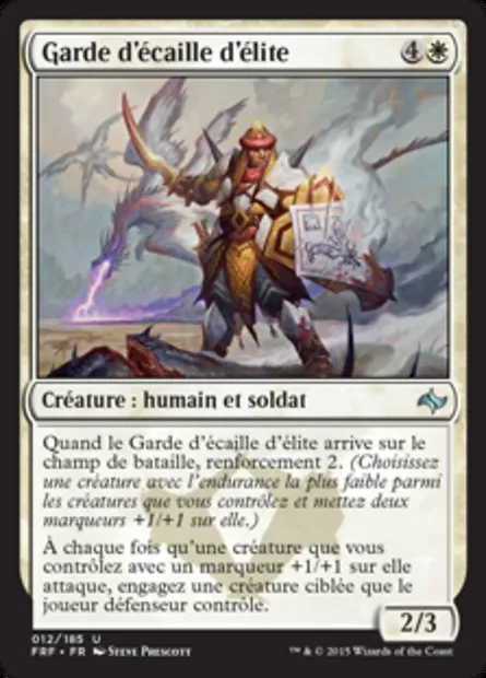 Garde d'écaille d'élite, carte Magic FRF 12 — extension Destin reforgé