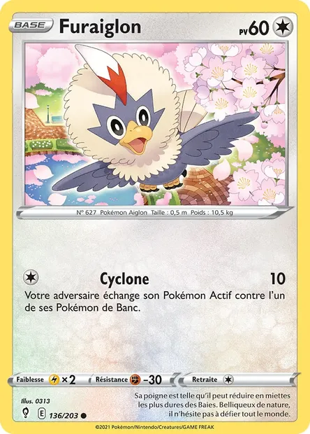 Furaiglon, carte Pokémon EVS 136 — extension Évolution Céleste
