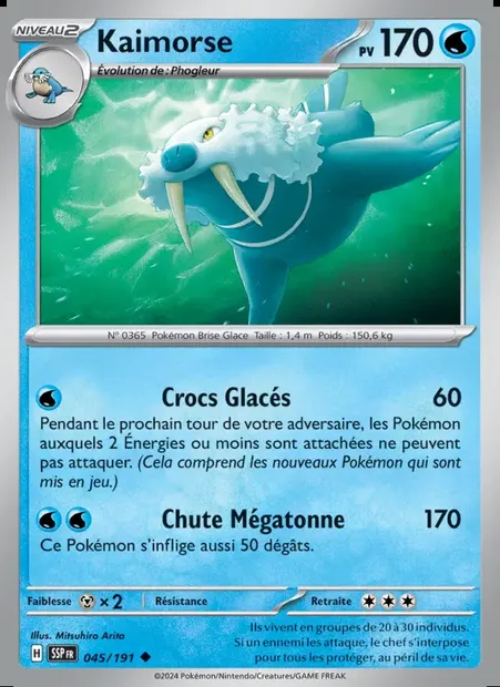 Kaimorse, carte Pokémon SSP 045 — extension Étincelles Déferlantes