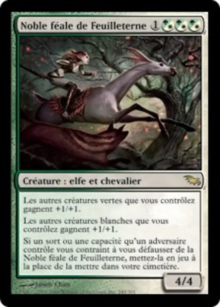 Noble féale de Feuilleterne, carte Magic SHM 245 — extension Sombrelande