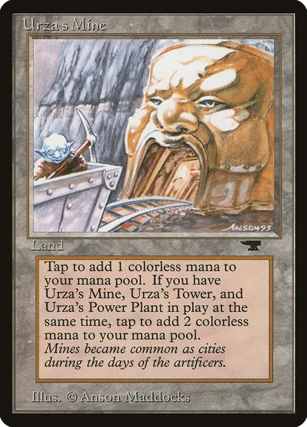 Mine d'Urza, carte Magic ATQ 83b — extension Antiquities