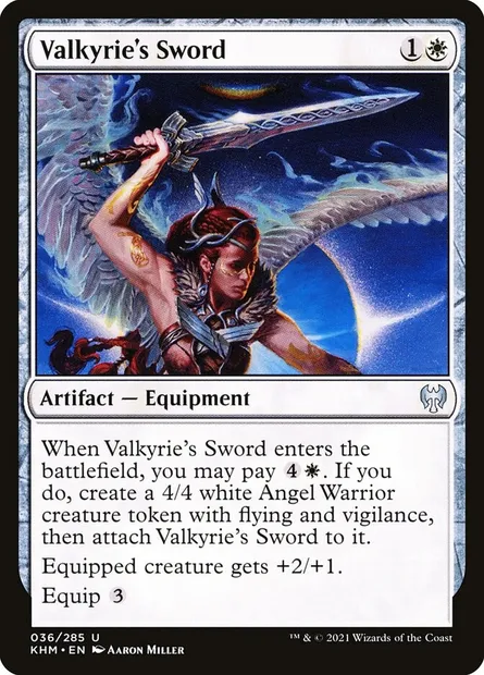 Valkyrie's Sword, Magic card KHM 36 — Kaldheim set