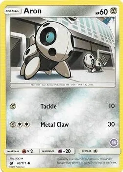 Aron, Pokémon card TK11 065-18 — SM Trainer Kit: Alolan Sandslash & Alolan Ninetales set