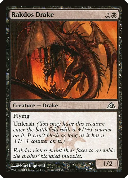 Rakdos Drake, Magic card DGM 28 — Dragon's Maze set