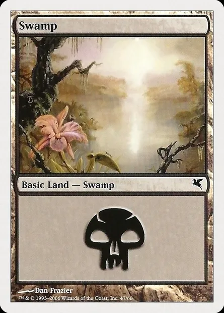 Swamp, Magic card PHUK 47 — Hachette UK set