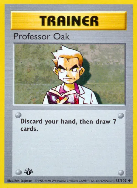 Professor Oak, Pokémon card BS 88 — Base Set set