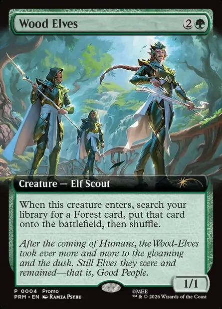 Elfe des bois, carte Magic PW26 16 — extension Wizards Play Network 2026