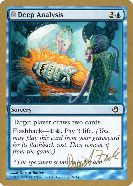 Deep Analysis, Magic card WC03 dz36 — World Championship Decks 2003 set