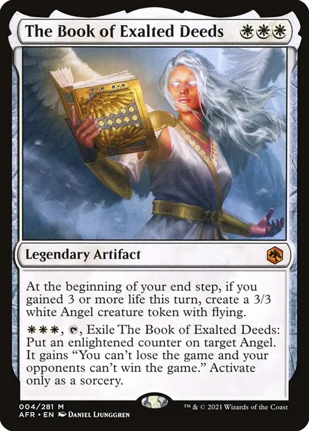 The Book of Exalted Deeds, Magic card AFR 4 — Adventures in the Forgotten Realms set