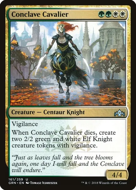 Conclave Cavalier, Magic card GRN 161 — Guilds of Ravnica set