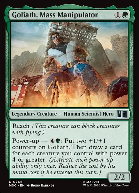 Goliath, Mass Manipulator, Magic card MSC 766 — Marvel Super Heroes Commander set