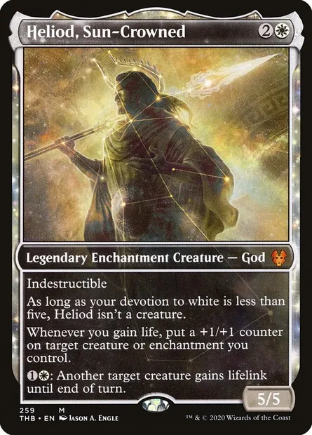 Heliod, Sun-Crowned, Magic card THB 259 — Theros Beyond Death set