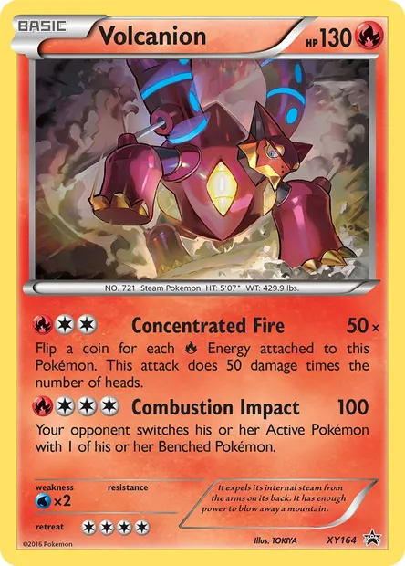 Volcanion, Pokémon card XY 164 — XY Black Star Promos set