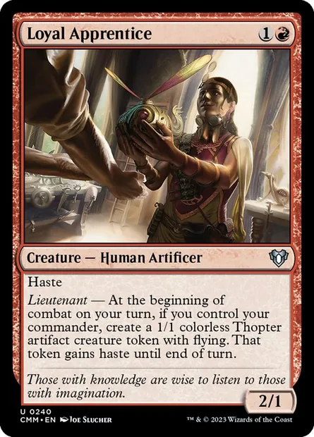 Loyal Apprentice, Magic card CMM 240 — Commander Masters set