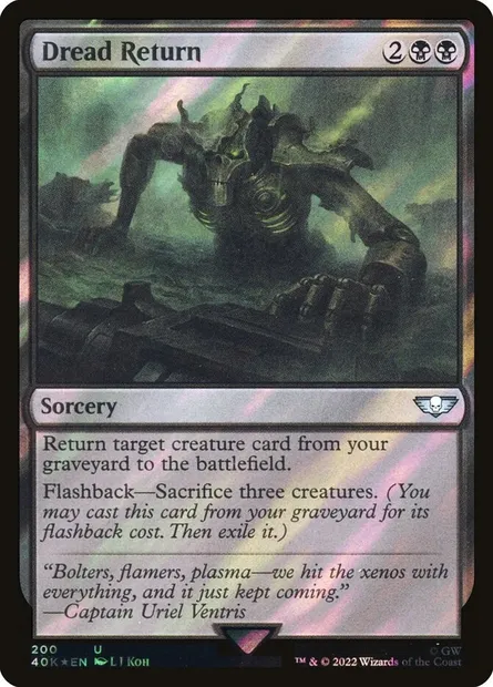 Dread Return, Magic card 40K 200★ — Warhammer 40,000 Commander set