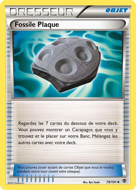 Fossile Plaque, carte Pokémon PLB 79 — extension Explosion Plasma