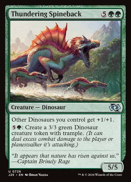 Thundering Spineback, Magic card J25 726 — Foundations Jumpstart set