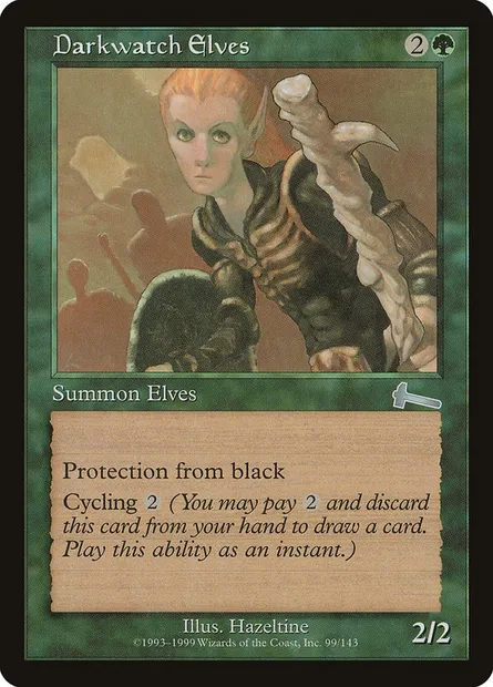 Darkwatch Elves, Magic card ULG 99 — Urza's Legacy set