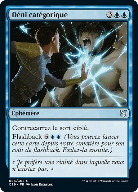 Déni catégorique, carte Magic C19 86 — extension Commander 2019