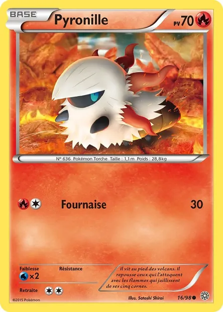 Pyronille, carte Pokémon AOR 16 — extension Origines Antiques