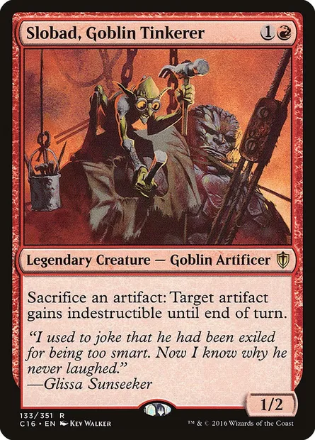 Slobad, Goblin Tinkerer, Magic card C16 133 — Commander 2016 set