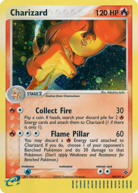 Charizard, Pokémon card DR 100 — Dragon set