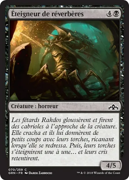Éteigneur de réverbères, carte Magic GRN 70 — extension Les Guildes de Ravnica