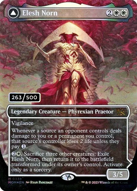 Elesh Norn // The Argent Etchings, Magic card MOM 338 — March of the Machine set