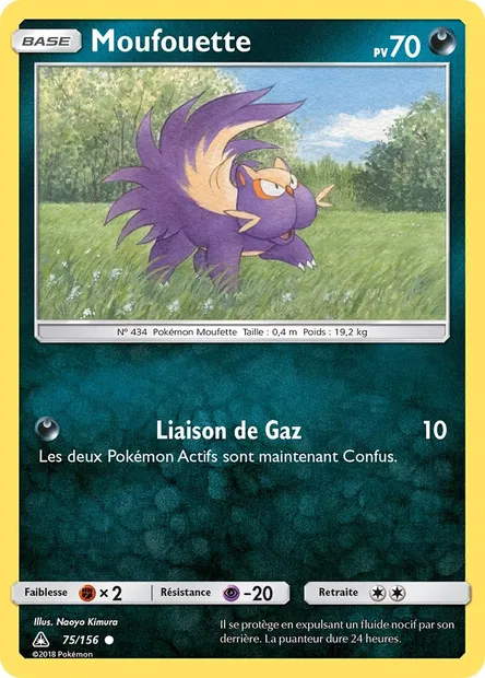 Moufouette, carte Pokémon UPR 75 — extension Ultra-Prisme