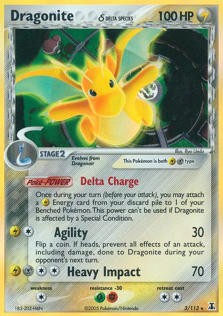 Dragonite δ, Pokémon card DS 3 — Delta Species set