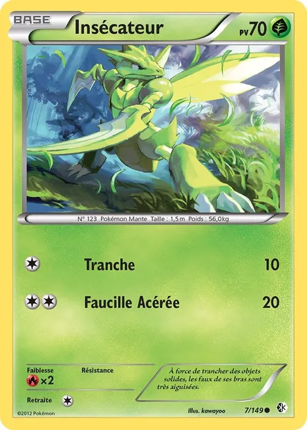 Insécateur, carte Pokémon BCR 7 — extension Frontières Franchies