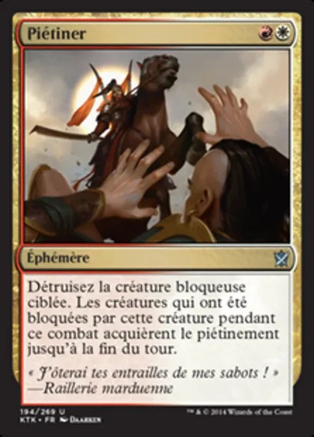 Piétiner, carte Magic KTK 194 — extension Les Khans de Tarkir