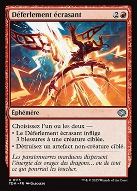 Déferlement écrasant, carte Magic TDM 115 — extension Tarkir: Dragonstorm