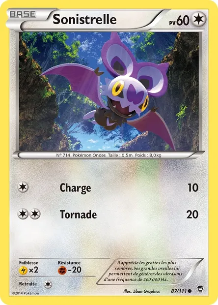 Sonistrelle, carte Pokémon FFI 87 — extension Poings Furieux
