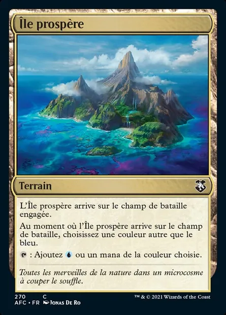 Île prospère, carte Magic AFC 270 — extension Forgotten Realms Commander