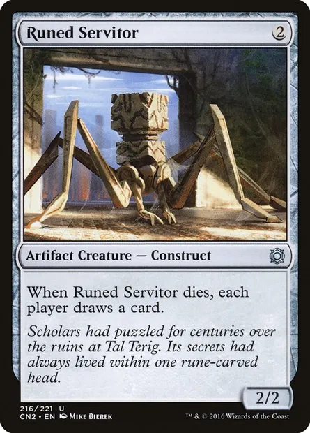 Runed Servitor, Magic card CN2 216 — Conspiracy: Take the Crown set