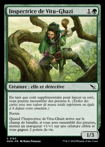Inspectrice de Vitu-Ghazi, carte Magic MKM 183 — extension Murders at Karlov Manor