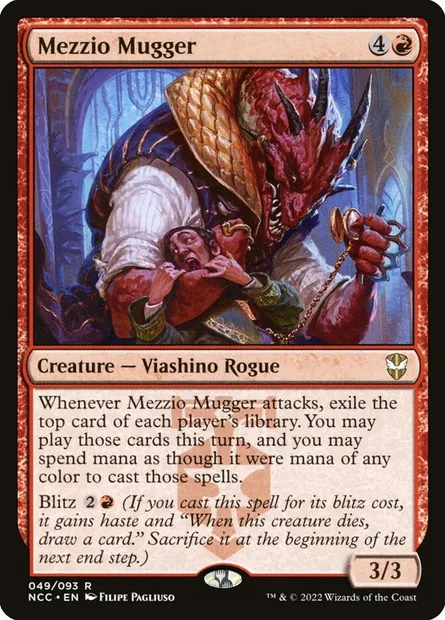 Mezzio Mugger, Magic card NCC 49 — New Capenna Commander set