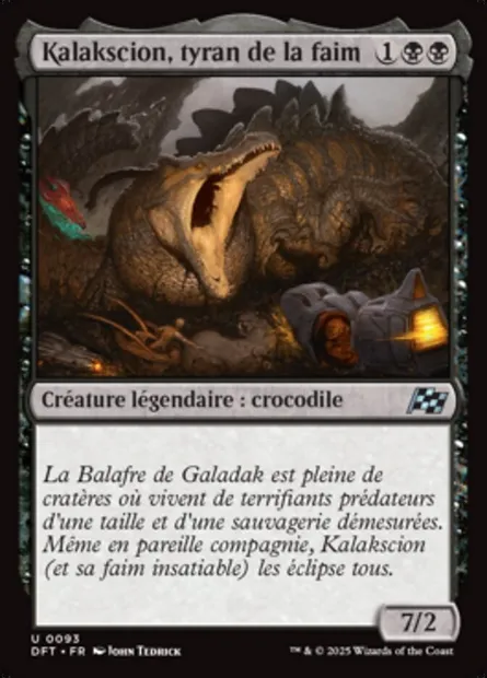 Kalakscion, tyran de la faim, carte Magic DFT 93 — extension Aetherdrift