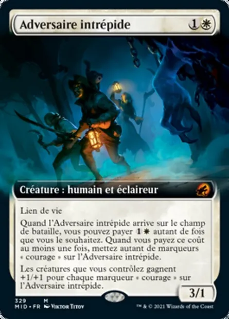 Adversaire intrépide, carte Magic MID 329 — extension Innistrad : chasse de minuit