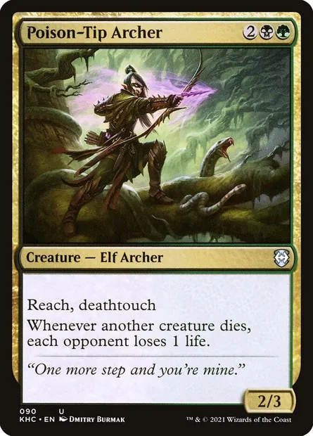 Poison-Tip Archer, Magic card KHC 90 — Kaldheim Commander set