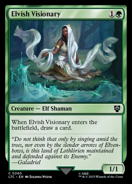 Elvish Visionary, Magic card LTC 240 — Tales of Middle-earth Commander set