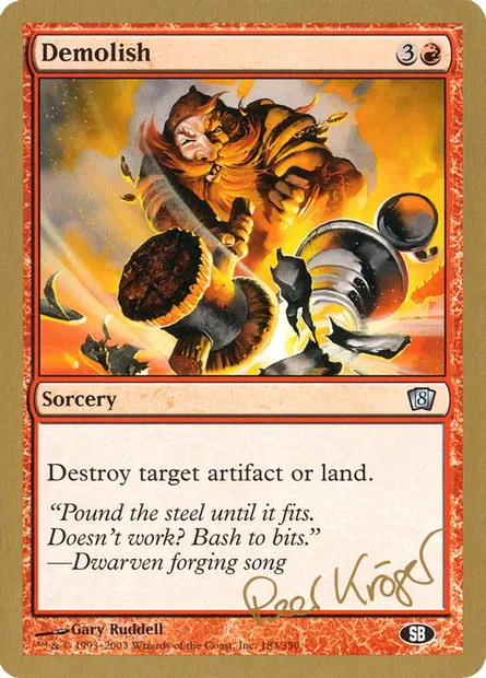 Démolition, carte Magic WC03 pk183sb — extension World Championship Decks 2003