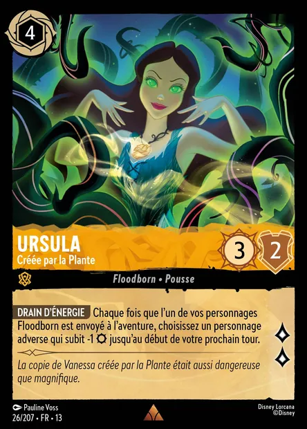 Ursula - Créée par la Plante, carte Disney Lorcana CH13-026 — extension Invasion Epineuse!