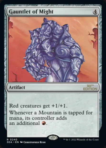 Gauntlet of Might, Magic card 30A 240 — 30th Anniversary Edition set