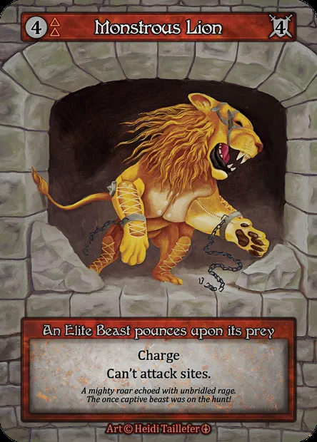 Monstrous Lion, carte Sorcery ATH 044 — extension Arthurian Legends