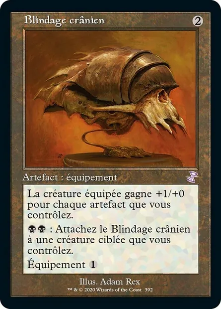 Blindage crânien, carte Magic TSR 392 — extension Spirale Temporelle Remastered