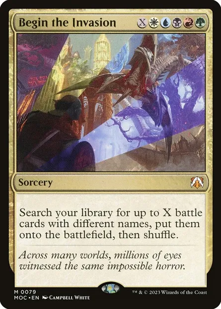 Begin the Invasion, Magic card MOC 79 — March of the Machine Commander set
