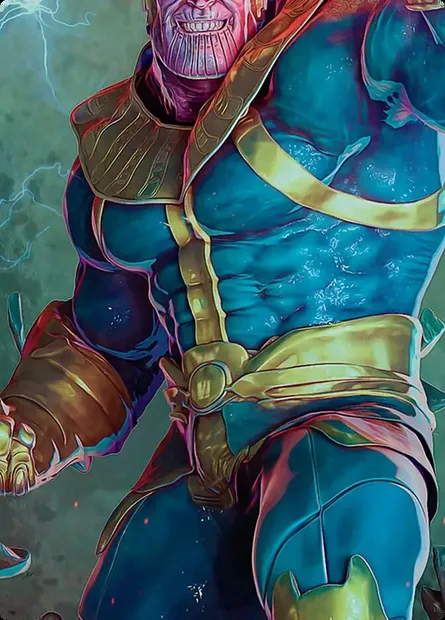 Thanos, the Mad Titan // Thanos, the Mad Titan, Magic card AMSH 5c — Marvel Super Heroes Art Series set