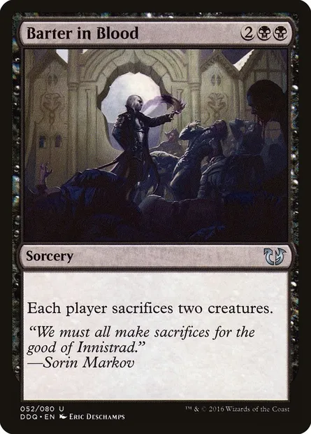 Échange sanglant, carte Magic DDQ 52 — extension Duel Decks: Blessed vs. Cursed